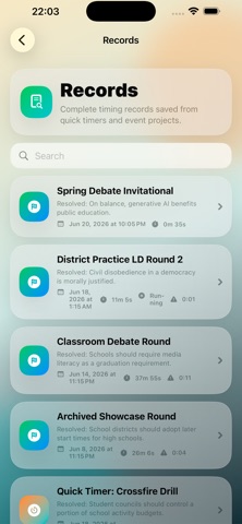 Debate Timer: RoundLog Screenshot 9 of 9