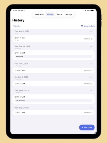As Needed. iPad screenshot