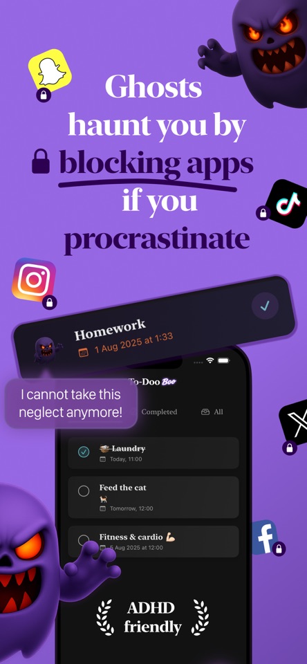 To-Doo Boo: To Do & Block Apps screenshot 1