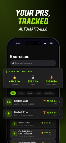 Irongrind: Gym Workout Tracker iPhone screenshot
