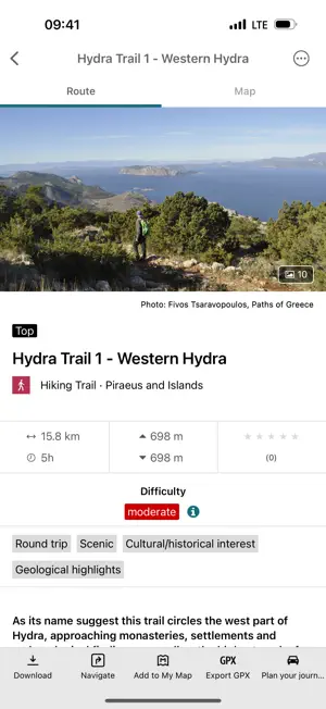 Hydra Trails - Hiking Guide screenshot 3