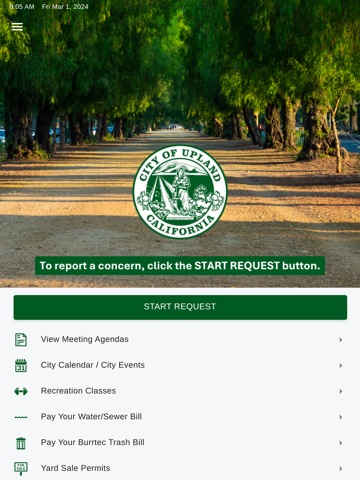 UplandConnect iPad screenshot