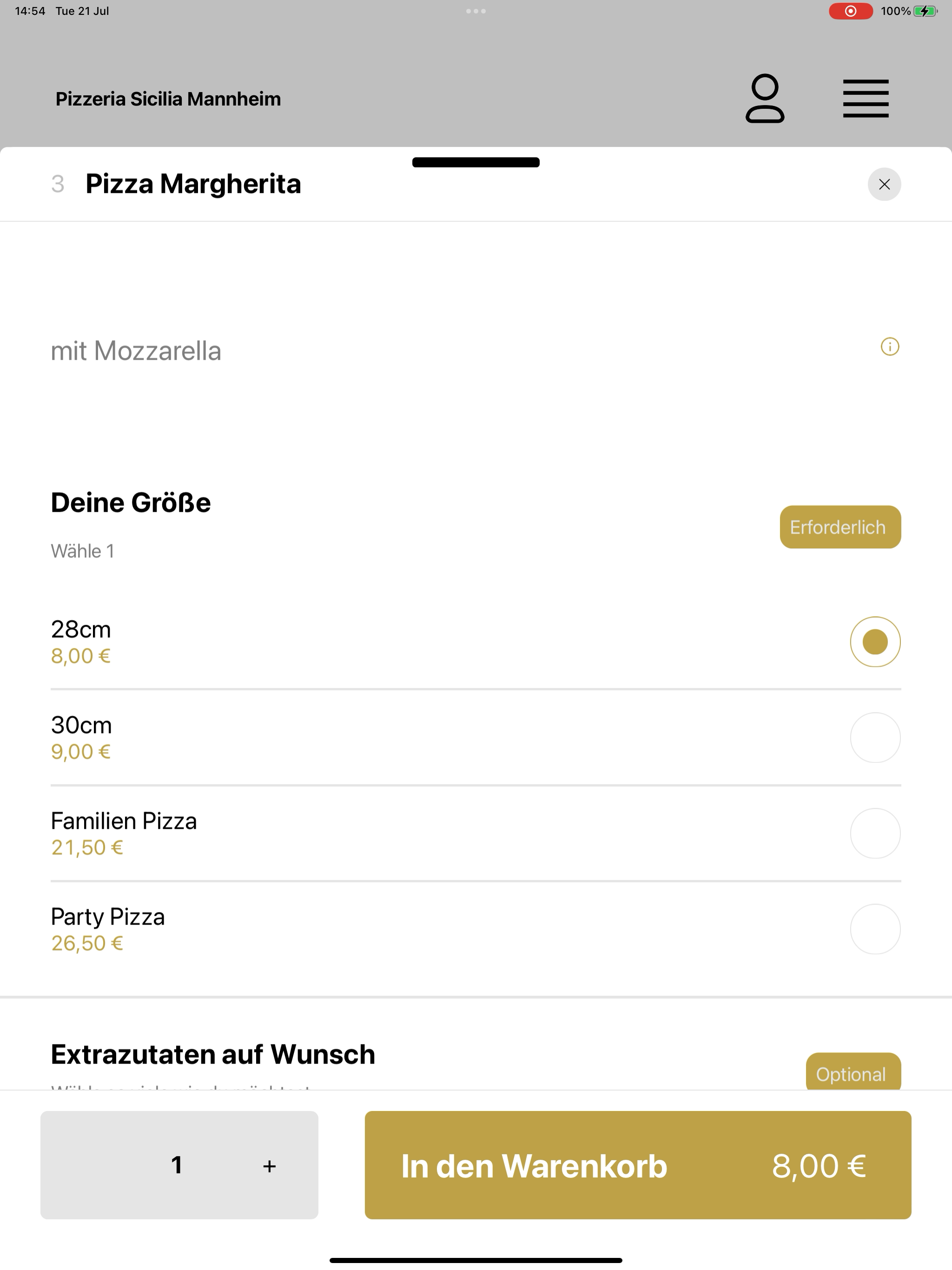 Pizzeria Sicilia Mannheim screenshot 15