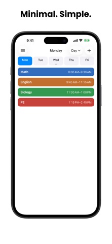 Class Schedule – MiniTable Screenshot 2 of 5