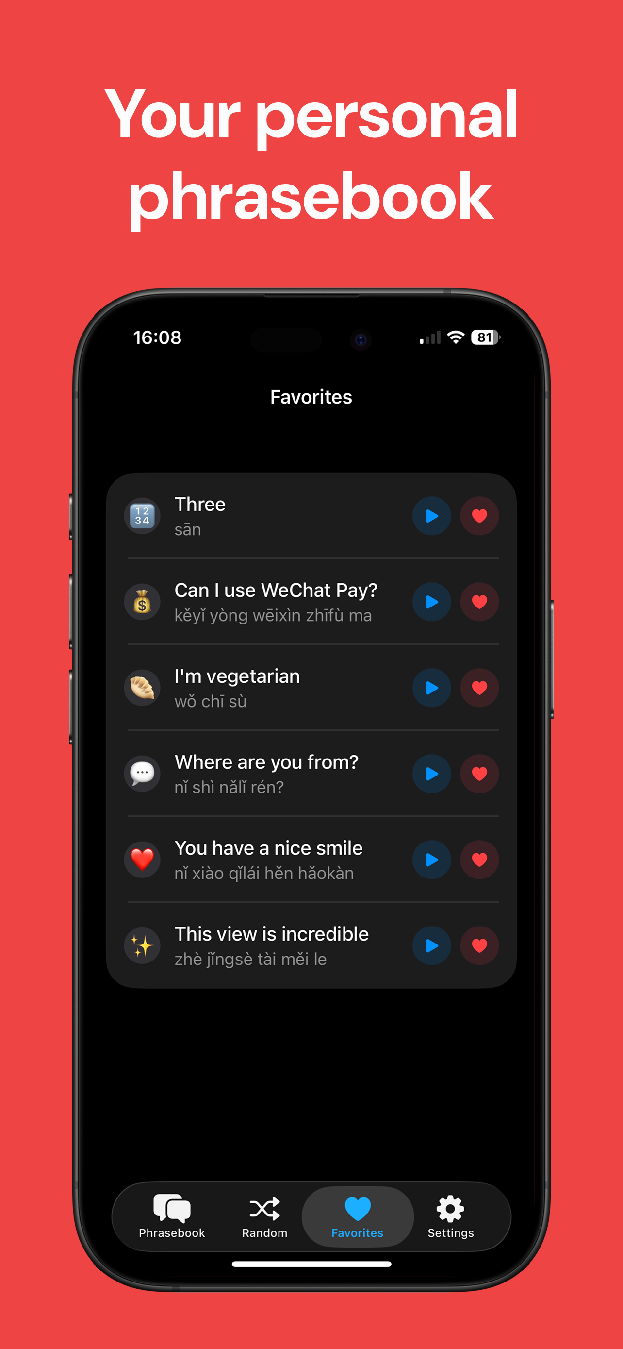 Chinese Phrasebook — Speak