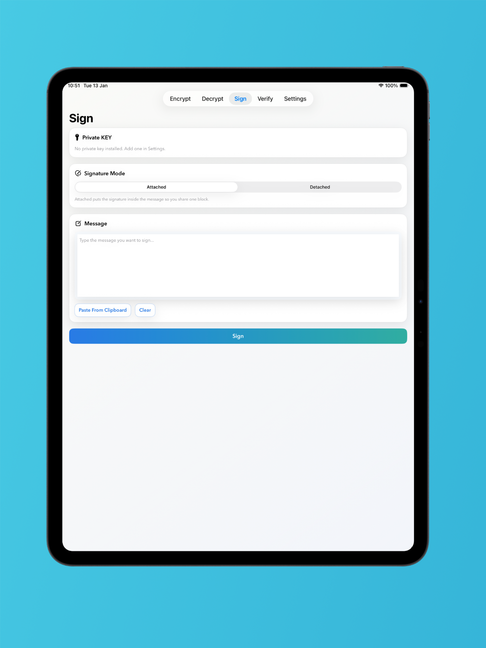 WispPGP screenshot 8