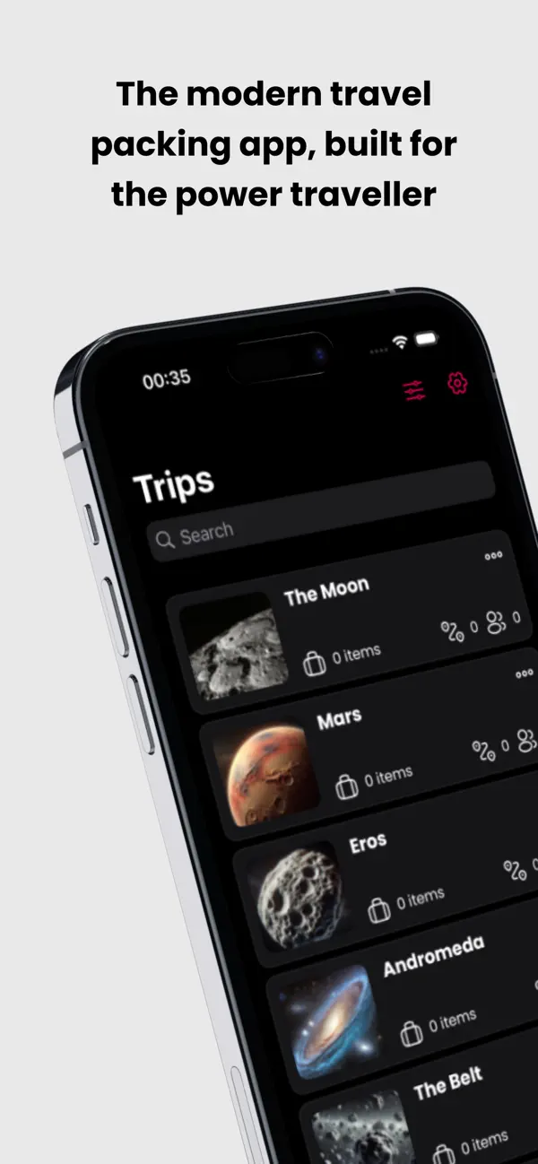 Screenshot #1 pour Paq | Travel Packing Checklist