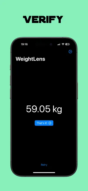 Scan your weight - WeightLens screenshot 3