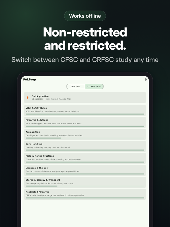 PALPrep: Firearms Exam Prep iPad screenshot