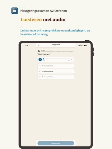 Inburgeringsexamen A2 Oefenen iPad screenshot