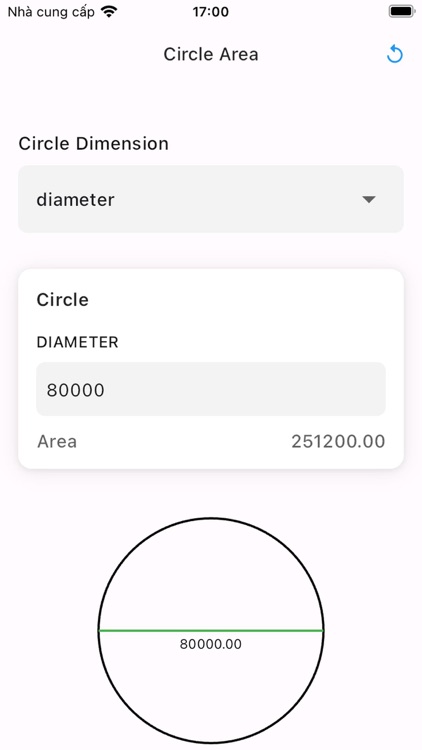 Circle Area Calculate