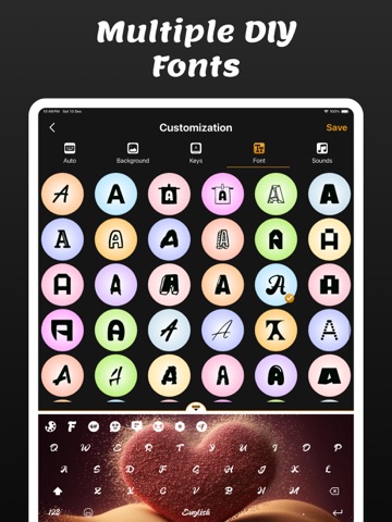 Fonts : Color Keyboard Themes iPad screenshot