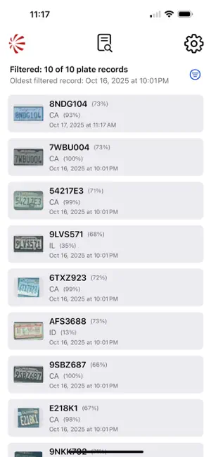 PlateTrace screenshot 2