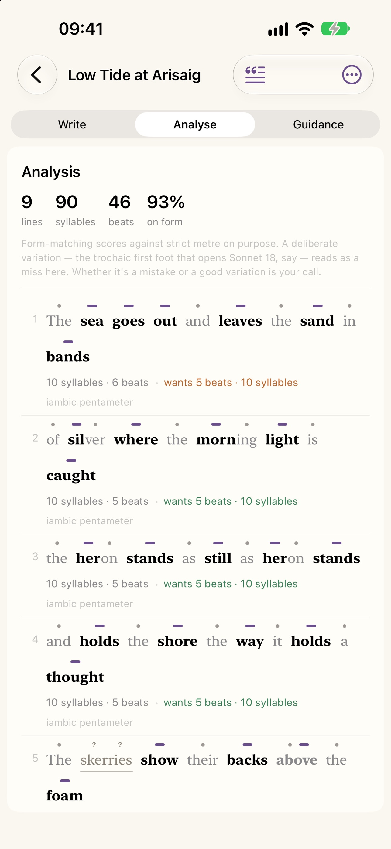 Screenshot 2 of Bàrdachd: Poetry & Rhyme