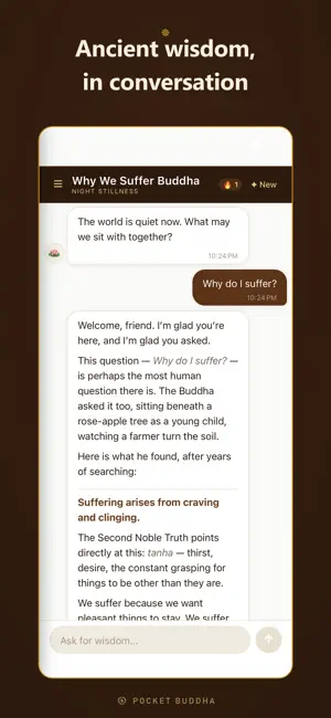 Pocket Buddha - AI Mindfulness screenshot 1