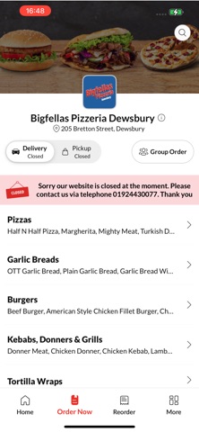 Bigfellas Pizzeria Dewsbury screenshot