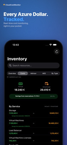CloudCostMonitor screenshot
