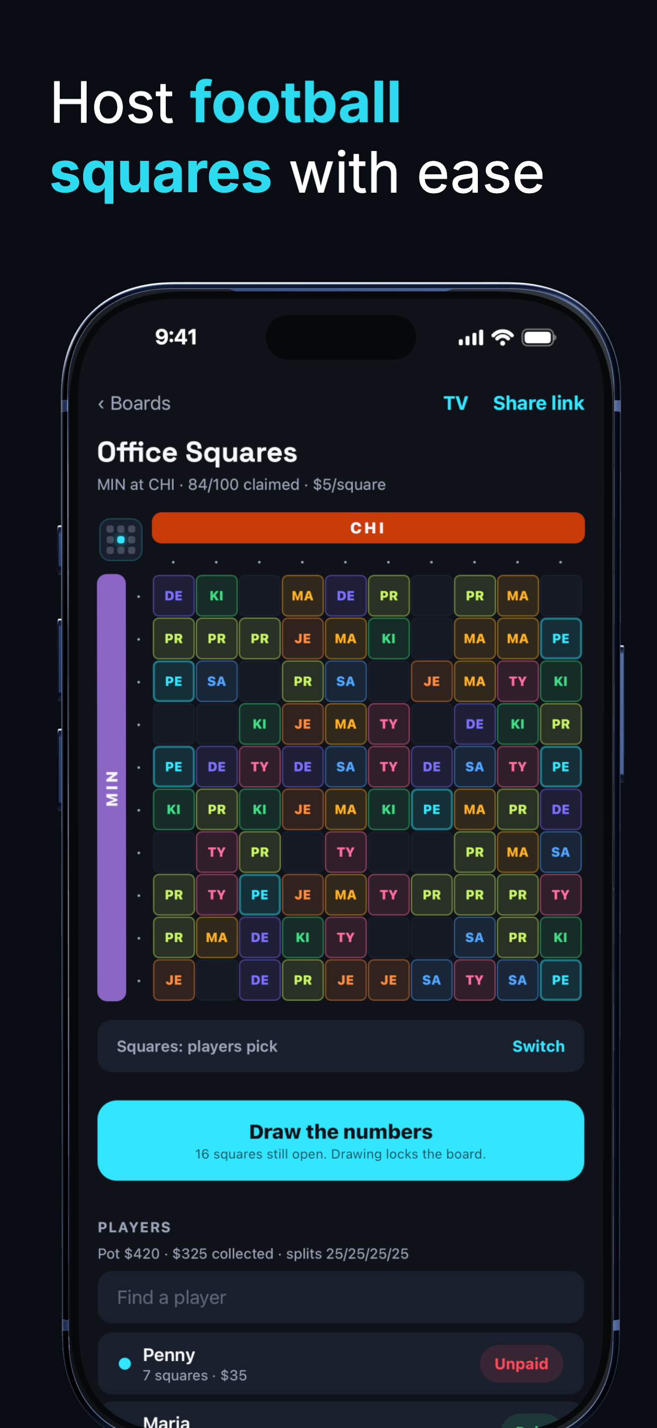 Boxpick: Football Squares screenshot 2