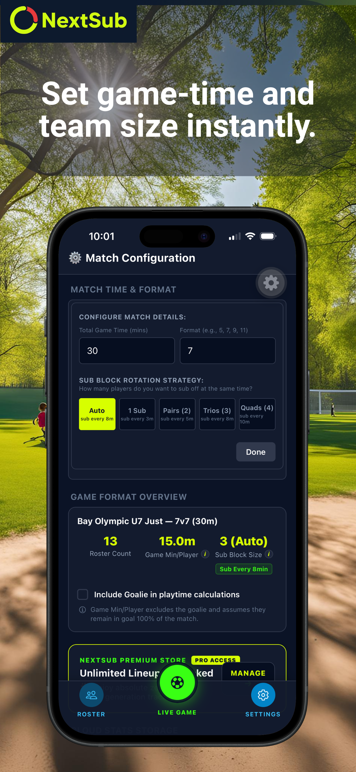 NextSub Soccer Subs App screenshot 8