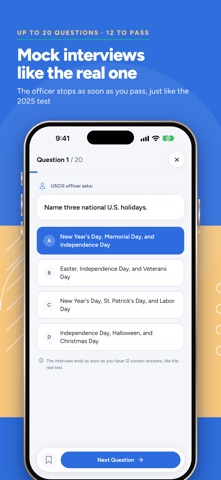 US Citizenship Test (2027) Screenshot 2 of 10