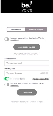 Be Voice iPhone screenshot