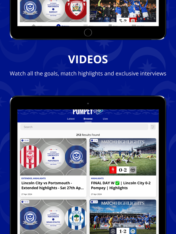 Portsmouth FC iPad screenshot 4 - Sports app