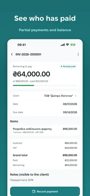 Platix: Invoice & IBAN Payment screenshot 3