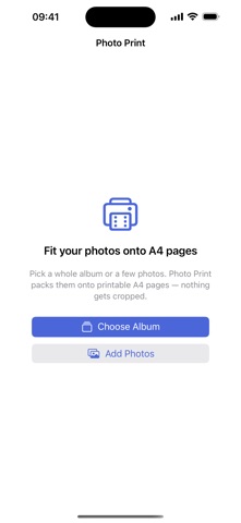 Photo Print: A4 Layout screenshot