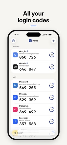 Kode – Authenticator screenshot 1