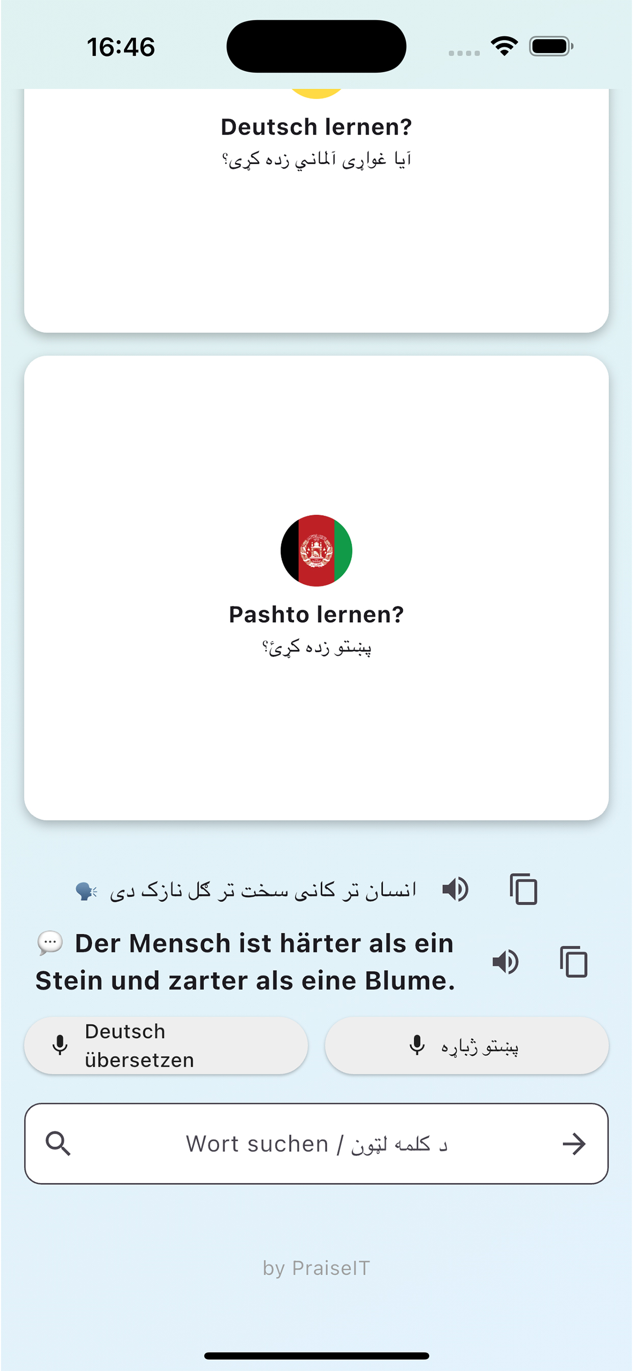 Pashto-Deutsch Lernen