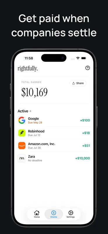 Rightfully - Claim Free Money screenshot 3 of 4