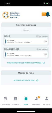 App Graduados FCE UNC screenshot