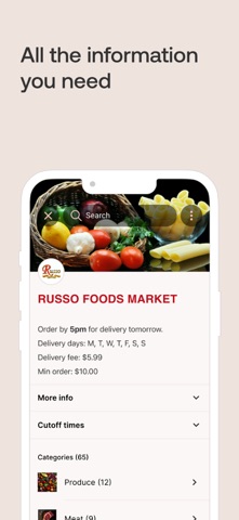 Russo Foods and Market iPhone screenshot
