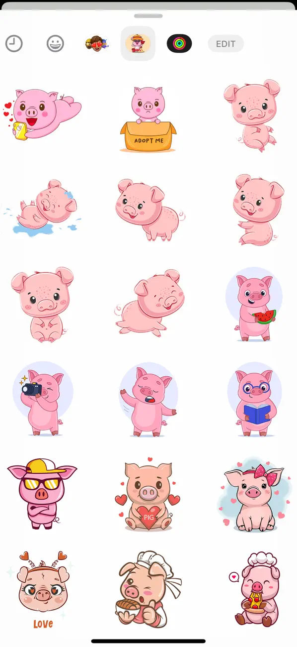 Screenshot #2 pour Mr. Piggy Pig Stickers