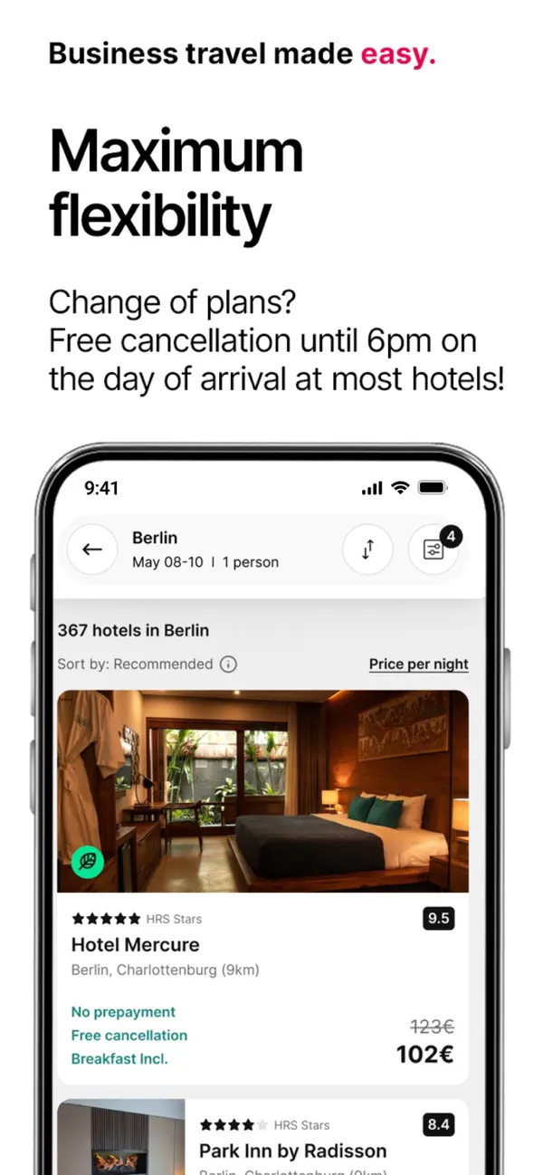 Screenshot #2 pour HRS: Find and book hotels
