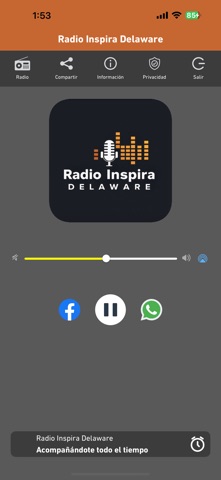 Radio Inspira Delaware. iPhone screenshot