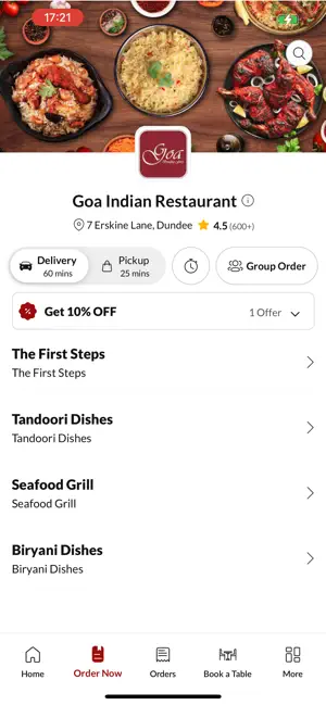 Goa Indian Restaurant. screenshot 2