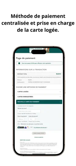 Captura de pantalla de Portail Entreprises en iPhone 5