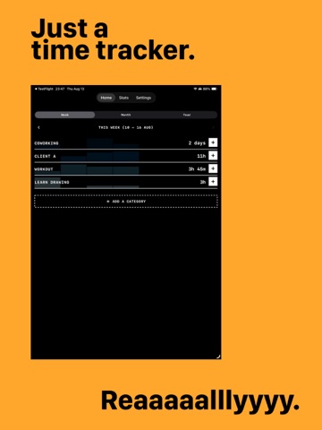 TTT - The Time Tracker iPad screenshot