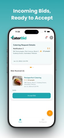 CaterBid screenshot