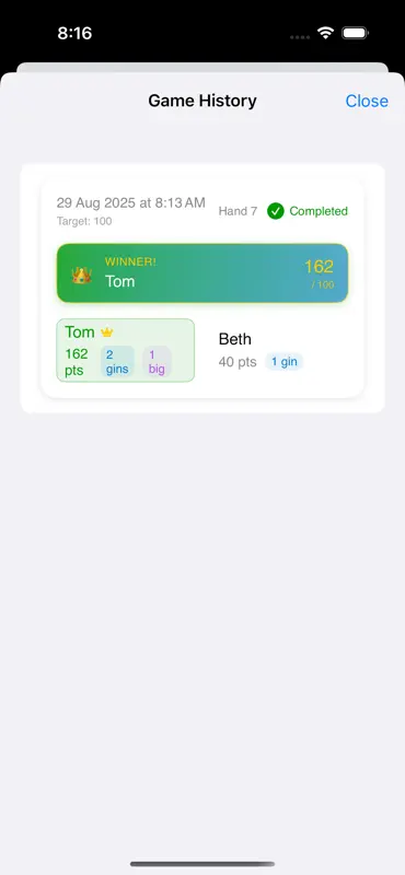 Gin Rummy Score screenshot 7 of 7
