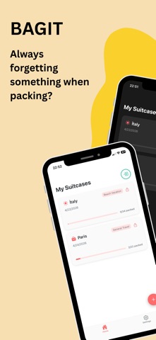 BagIt: Packing & Travel List Screenshot 1 of 4