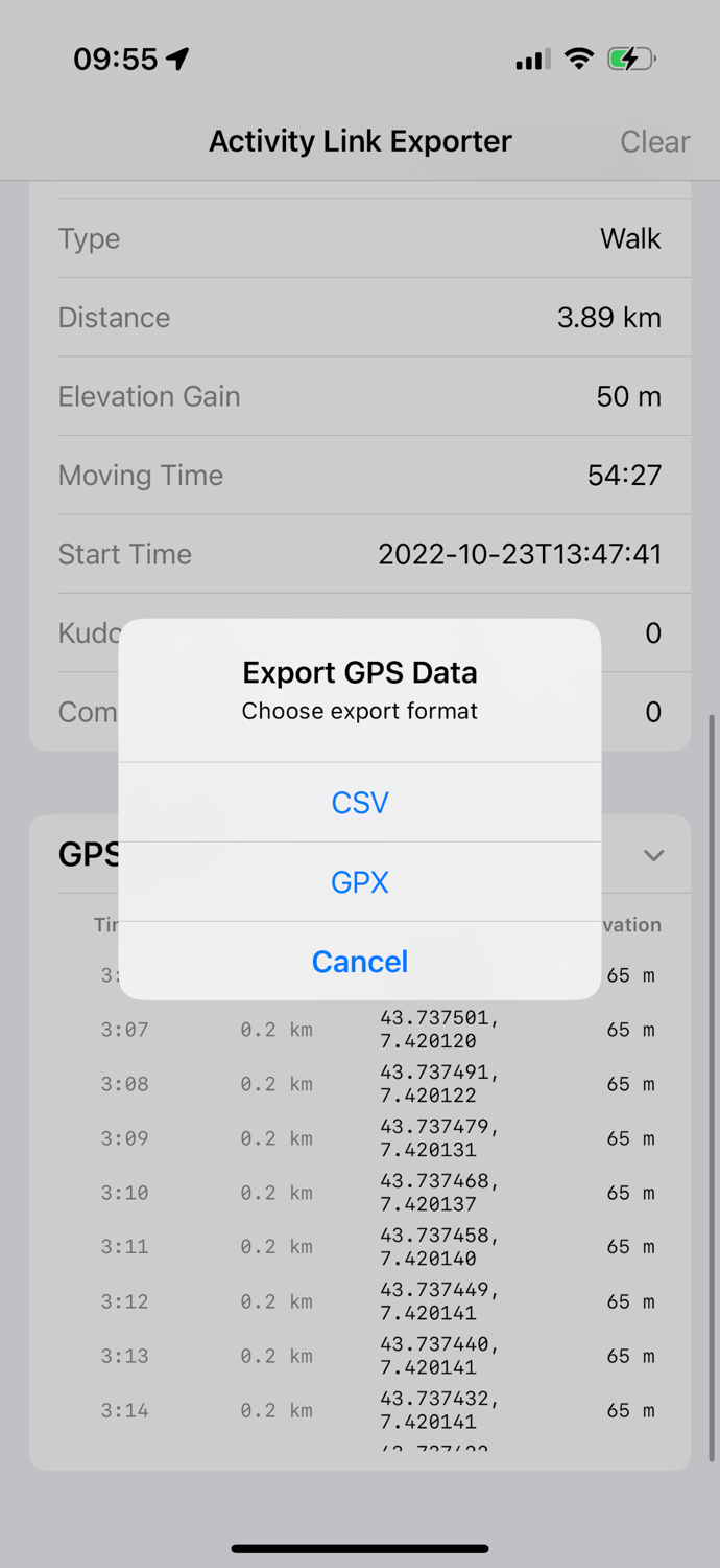 Data Export for Strava