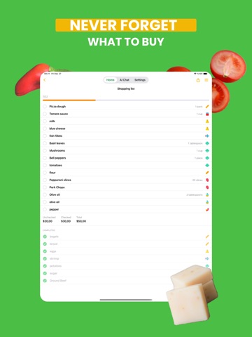 Grocery Shopping List - Alist iPad screenshot