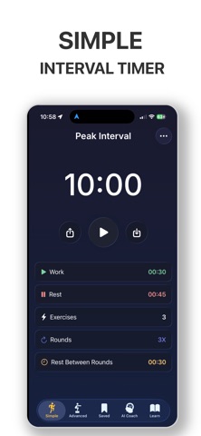 Screenshot 1 of Interval Timer HIIT Workout App