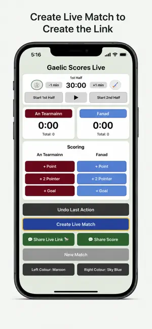 Gaelic Scores Live screenshot 1