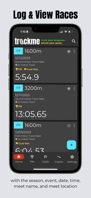 TrackMe - Race Log screenshot 1