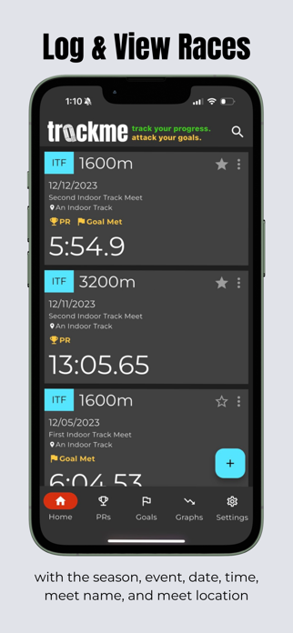 TrackMe - Race Log Screenshot 1 of 6