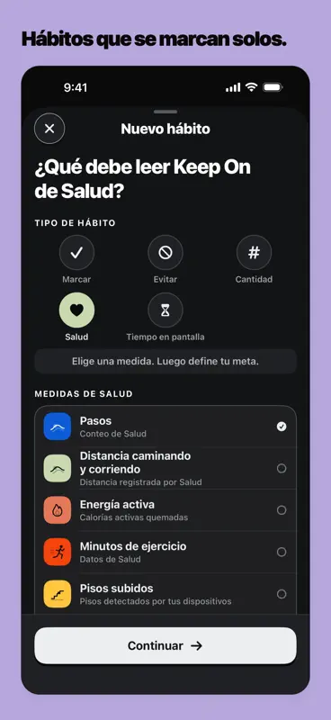 Keep On: Registro de hábitos screenshot 6 of 7