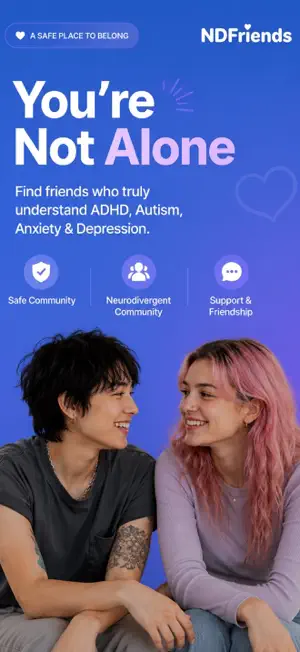 NDFriends: ADHD, Autism Social screenshot 1